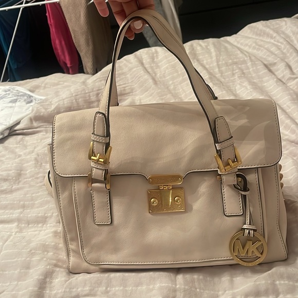 Michael Kors Ivory Leather Satchel - Picture 4 of 8